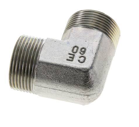 UN 1-7/16''-12 Male Zinc plated Steel 90 deg Elbow Fitting ORFS 400 Bar - Hydraulic