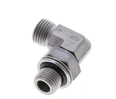 UNF 9/16''-18 x G 1/4'' Male Zinc plated Steel 90 deg Elbow Fitting ORFS 400 Bar - Hydraulic