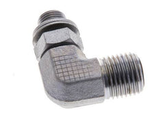 UNF 9/16''-18 x G 1/8'' Male Zinc plated Steel 90 deg Elbow Fitting ORFS 400 Bar - Hydraulic