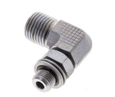 UNF 9/16''-18 x G 1/8'' Male Zinc plated Steel 90 deg Elbow Fitting ORFS 400 Bar - Hydraulic