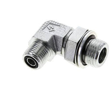 UN 11/16''-16 x G 1/2'' Male Zinc plated Steel 90 deg Elbow Fitting ORFS 400 Bar - Hydraulic