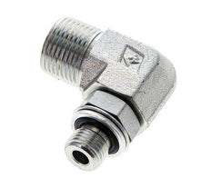 UN 13/16''-16 x G 1/4'' Male Zinc plated Steel 90 deg Elbow Fitting ORFS 400 Bar - Hydraulic