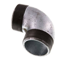 R 2'' Male Zinc plated Cast iron 90 deg Elbow Fitting 25 Bar