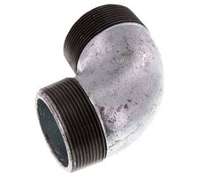 R 2'' Male Zinc plated Cast iron 90 deg Elbow Fitting 25 Bar