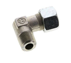 1/2'' NPT Male x 16S Zinc plated Steel 90 deg Elbow Cutting ring 400 Bar DIN 2353