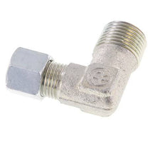 R 1/2'' Male x 10L Zinc plated Steel 90 deg Elbow Fitting 315 Bar DIN 2353