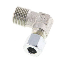 R 1/2'' Male x 10L Zinc plated Steel 90 deg Elbow Fitting 315 Bar DIN 2353