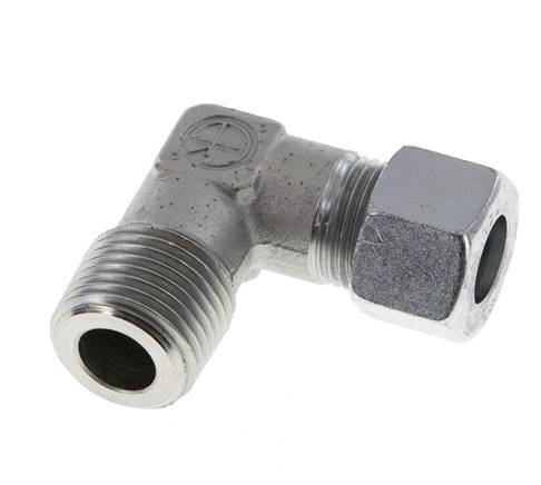 R 1/2'' Male x 12L Zinc plated Steel 90 deg Elbow Fitting 315 Bar DIN 2353