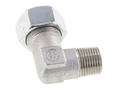 R 1/2'' Male x 18L Zinc plated Steel 90 deg Elbow Fitting 315 Bar DIN 2353