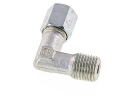 R 1/4'' Male x 6L Zinc plated Steel 90 deg Elbow Fitting 315 Bar DIN 2353