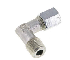 R 1/4'' Male x 6L Zinc plated Steel 90 deg Elbow Fitting 315 Bar DIN 2353