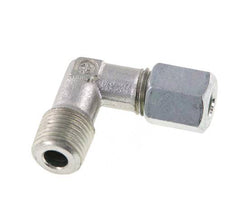 R 1/4'' Male x 6L Zinc plated Steel 90 deg Elbow Fitting 315 Bar DIN 2353