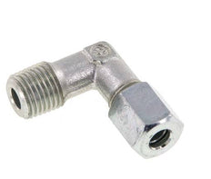 R 1/4'' Male x 6L Zinc plated Steel 90 deg Elbow Fitting 315 Bar DIN 2353