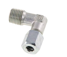 R 1/4'' Male x 6L Zinc plated Steel 90 deg Elbow Fitting 315 Bar DIN 2353