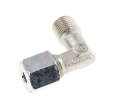 R 1/4'' Male x 6S Zinc plated Steel 90 deg Elbow Fitting 630 Bar DIN 2353