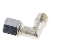 R 1/4'' Male x 6S Zinc plated Steel 90 deg Elbow Fitting 630 Bar DIN 2353