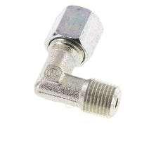 R 1/4'' Male x 6S Zinc plated Steel 90 deg Elbow Fitting 630 Bar DIN 2353