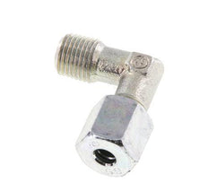 R 1/4'' Male x 6S Zinc plated Steel 90 deg Elbow Fitting 630 Bar DIN 2353