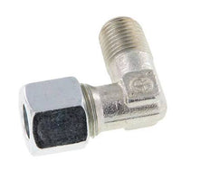 R 1/4'' Male x 10L Zinc plated Steel 90 deg Elbow Fitting 315 Bar DIN 2353