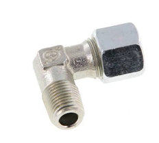 R 1/4'' Male x 10L Zinc plated Steel 90 deg Elbow Fitting 315 Bar DIN 2353