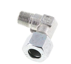 R 1/4'' Male x 12L Zinc plated Steel 90 deg Elbow Fitting 315 Bar DIN 2353