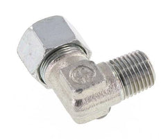 R 1/4'' Male x 12LL Zinc plated Steel 90 deg Elbow Fitting 100 Bar DIN 2353