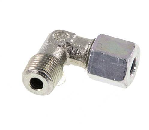 R 1/8'' Male x 5LL Zinc plated Steel 90 deg Elbow Fitting 100 Bar DIN 2353