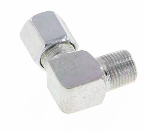 R 1/8'' Male x 6LL Zinc plated Steel 90 deg Elbow Fitting 100 Bar DIN 2353