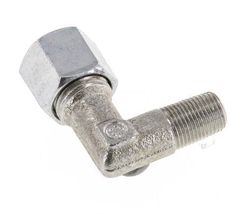 R 1/8'' Male x 8L Zinc plated Steel 90 deg Elbow Fitting 315 Bar DIN 2353