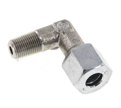 R 1/8'' Male x 8L Zinc plated Steel 90 deg Elbow Fitting 315 Bar DIN 2353