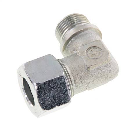 G 3/4'' Male x 20S Zinc plated Steel 90 deg Elbow Fitting 400 Bar DIN 2353
