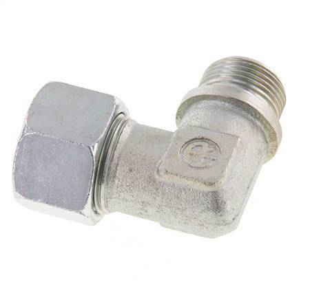 G 3/4'' Male x 20S Zinc plated Steel 90 deg Elbow Fitting 400 Bar DIN 2353