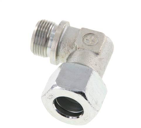 G 3/4'' Male x 20S Zinc plated Steel 90 deg Elbow Fitting 400 Bar DIN 2353