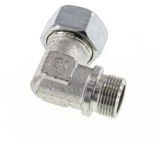 G 3/4'' Male x 22L Zinc plated Steel 90 deg Elbow Fitting 160 Bar DIN 2353