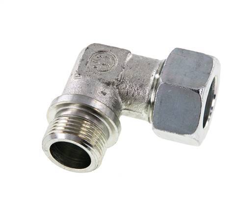 G 3/4'' Male x 22L Zinc plated Steel 90 deg Elbow Fitting 160 Bar DIN 2353
