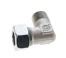 3/4'' NPT Male x 22L Zinc plated Steel 90 deg Elbow Cutting ring 160 Bar DIN 2353