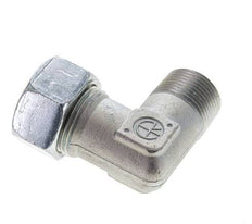 3/4'' NPT Male x 22L Zinc plated Steel 90 deg Elbow Cutting ring 160 Bar DIN 2353