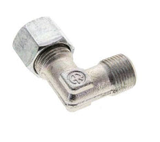 3/8'' NPT Male x 10S Zinc plated Steel 90 deg Elbow Cutting ring 630 Bar DIN 2353