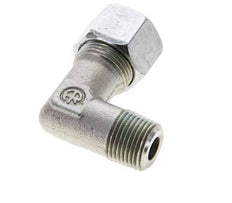 3/8'' NPT Male x 12S Zinc plated Steel 90 deg Elbow Cutting ring 630 Bar DIN 2353