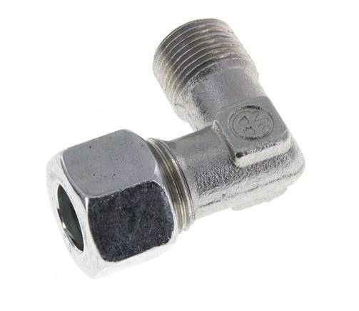 R 3/8'' Male x 12L Zinc plated Steel 90 deg Elbow Fitting 315 Bar DIN 2353