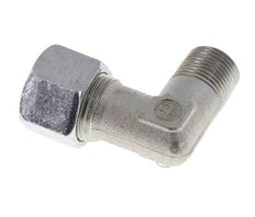 R 3/8'' Male x 12S Zinc plated Steel 90 deg Elbow Fitting 630 Bar DIN 2353