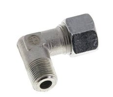 R 3/8'' Male x 12S Zinc plated Steel 90 deg Elbow Fitting 630 Bar DIN 2353