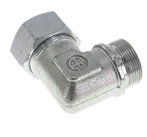 G 1 1/2'' Male x 38S Zinc plated Steel 90 deg Elbow Fitting 315 Bar DIN 2353