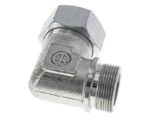 G 1 1/2'' Male x 38S Zinc plated Steel 90 deg Elbow Fitting 315 Bar DIN 2353