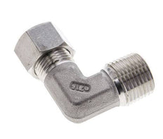 1/2'' NPT Male x 12L Stainless steel 90 deg Elbow Cutting ring 315 Bar DIN 2353