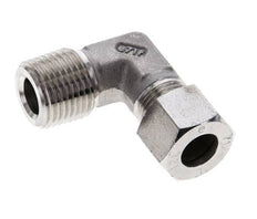 1/2'' NPT Male x 12L Stainless steel 90 deg Elbow Cutting ring 315 Bar DIN 2353