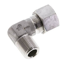 1/2'' NPT Male x 16S Stainless steel 90 deg Elbow Cutting ring 400 Bar DIN 2353