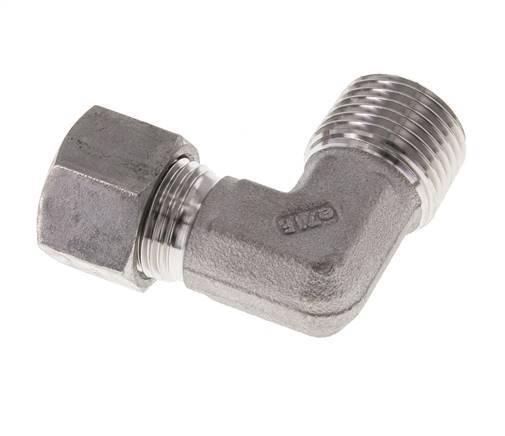 R 1/2'' Male x 12L Stainless steel 90 deg Elbow Fitting 315 Bar DIN 2353