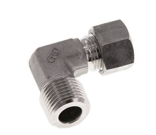 R 1/2'' Male x 12L Stainless steel 90 deg Elbow Fitting 315 Bar DIN 2353