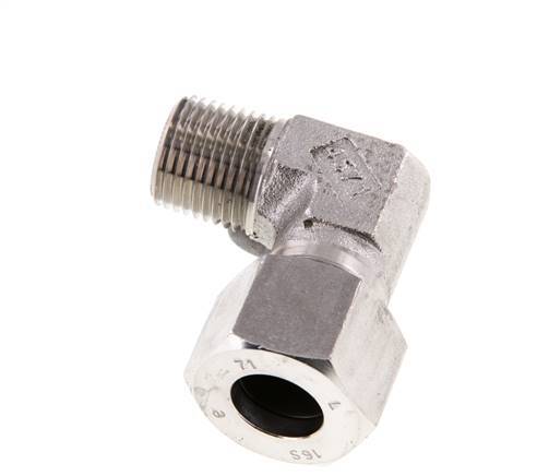 R 1/2'' Male x 16S Stainless steel 90 deg Elbow Fitting 400 Bar DIN 2353